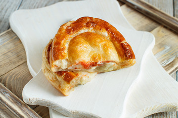 Rustico - traditional pastry from Lecce, Italy