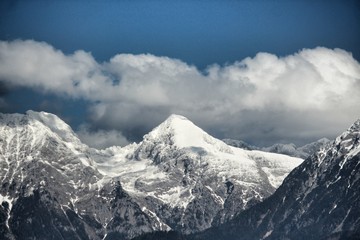 Fototapeta na wymiar Clouds over Alps