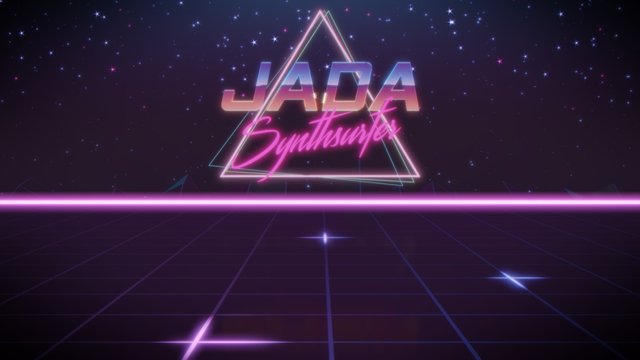 first name Jada in synthwave style