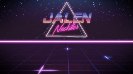 first name Jalen in synthwave style