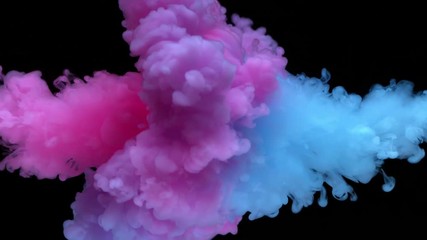 Super slowmotion shot of color inks in water. Shot with high speed camera at 4K.