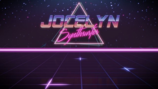 first name Jocelyn in synthwave style