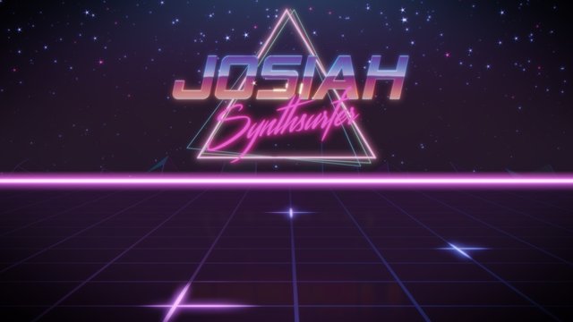 first name Josiah in synthwave style