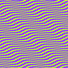 Seamless wavy pattern. Optical illusion of movement. Smooth lines background.