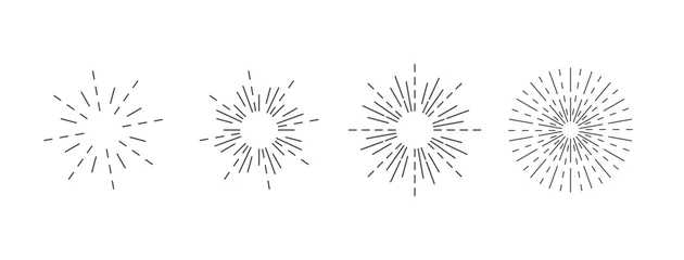 Sunburst-Symbol. Burst-Vektor. Sunburst-Set. Linearer Stil. - Vektorillustration © 123levit