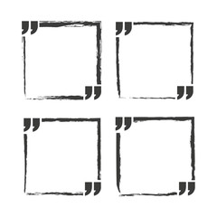 Obraz premium Quote design. Quotation template in quotes. Vector banner illustration with a quote in a frame for text. - vector