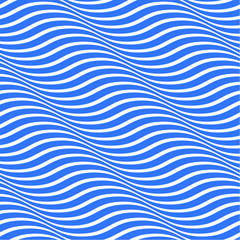 Seamless wavy pattern. Optical illusion of movement. Smooth lines background.