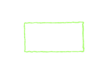 Handwritten frame on white background. Crayon frame. 手書きの枠　クレヨンの枠