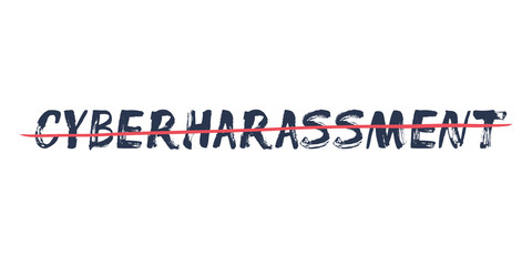 Cyberharassment - handdrawn text