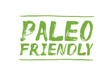 Paleo Friendly - handdrawn text, label