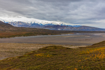 Scenic Denali National Park Alaska Autumn Landscape