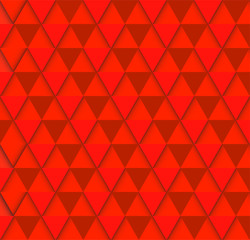 Obraz premium Abstract red geometric background from triangles. Vector