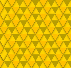 Fototapeta na wymiar Abstract yellow geometric background from triangles. Vector