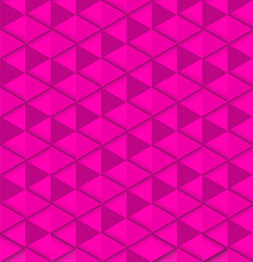 Obraz premium Abstract pink geometric background from triangles. Vector