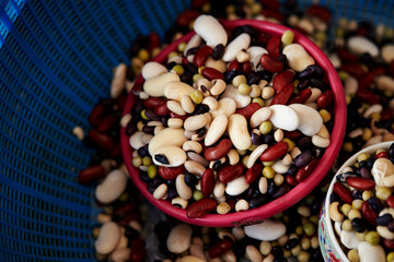 Mixed beans in bowl