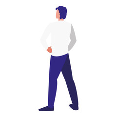 young and casual black man character