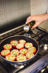 Baked stuffed tomatoes