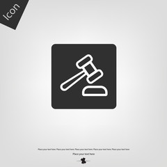Judge hammer icon