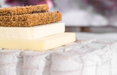 Mattress filler. Coconut coir, Nature para latex rubber, memory foam independent spring