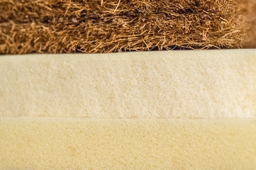 Mattress filler. Coconut coir, Nature para latex rubber, memory foam independent spring