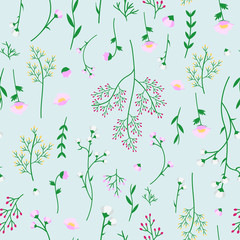 Floral seamless pattern background vector illustration