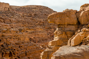 colored canyon with in Egypt Dahab South Sinai