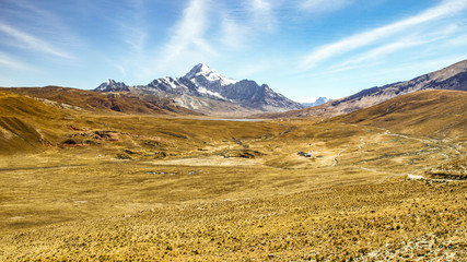 Huayna Potosi mountain in Cordillera Real near La Paz, Bolivia