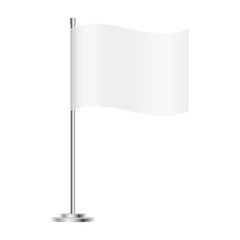 blank table flag isolated on white background