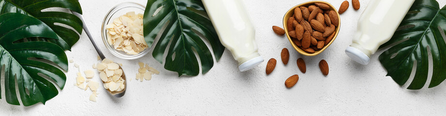 Almond milk concept