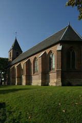 Fototapeta na wymiar Church Ruinerwold Drente Netherlands. Middle ages