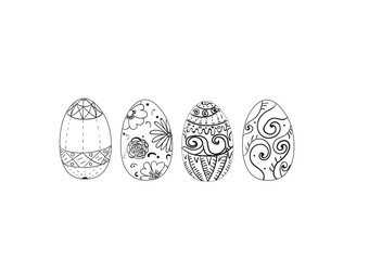 easter eggs background vector