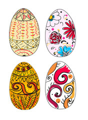 easter eggs background vector