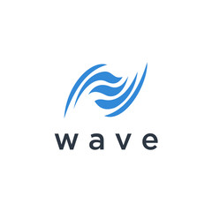 Obraz premium Abstract wave logo design template 