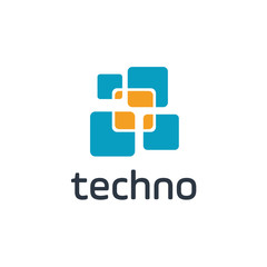 Logo design technology, biotechnology, tech icon and symbol 