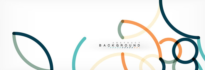 Curly wave lines abstract background design, transparent color lines on gray