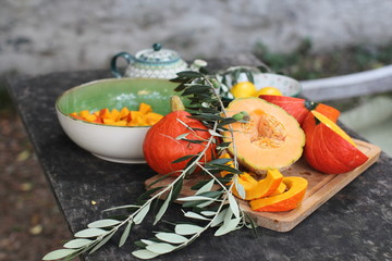 Honigmelone, Olive, Mediterran Vegan Orange