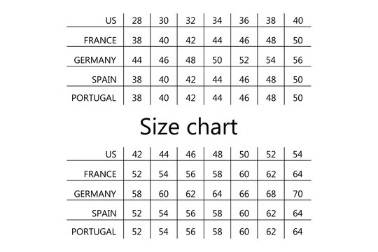 Size Charts