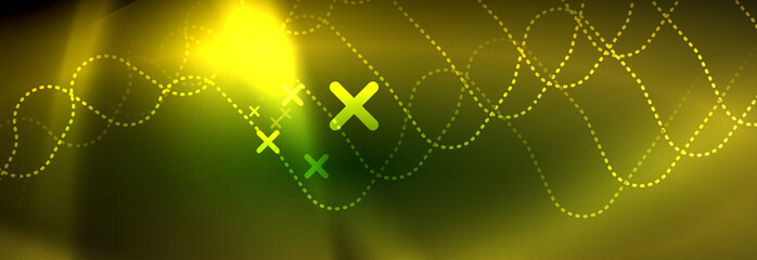 Shiny neon lights background, techno design, modern wallpaper for your project