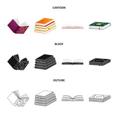 Vector design of training and cover sign. Collection of training and bookstore  stock vector illustration.