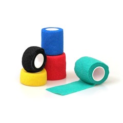 Elastic bandages to fix the dressing on the wound. Isolated on white background