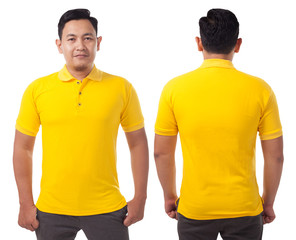Yellow Collared Shirt Design Template