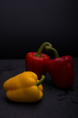 red pepper and yellow pepper