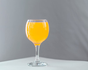 a glass of orange juice