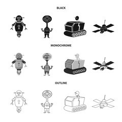 Naklejka premium Isolated object of astronomy and technology symbol. Collection of astronomy and sky vector icon for stock.