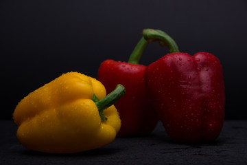 red pepper and yellow pepper