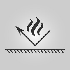 Fire resistant coating icon - fireproof illustration - Vector