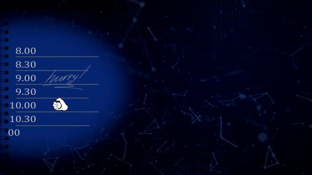 schedule of the day.online time.planner, calendar for work, study, rest.business idea.animated video