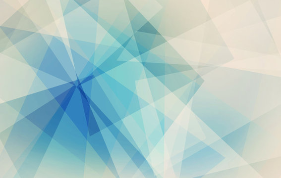 Blue and white background, abstract geometric shapes and glass texture design in business or website background layout