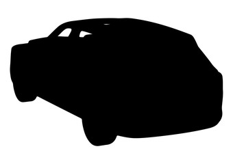 silhouette luxury off-road suv car vector