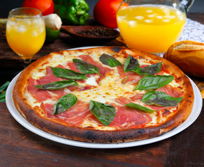 Delicious roast pizza